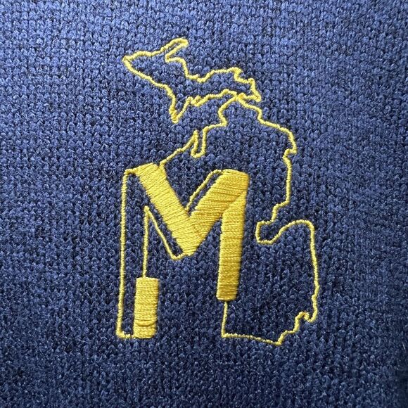 Charles River Apparel Michigan 1/4 Zip Pullover Sweater Womens Size Medium Navy - Picture 4 of 8